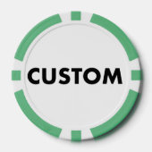 10 x Custom Personalisiert GREEN Casino, Pokerchips (Vorderseite)