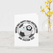 10 x Custom Soccer BLAUE EYES Happy Face Gruß Karte (Gelbe Blume)