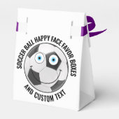 10 x Custom Soccer Party BLAUE EYES Happy Face Geschenkschachtel (Rückseite)