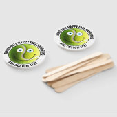 10 x Custom Tennis Party BLUE EYES Happy Face Fächer (Non-assembled)