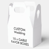 10 x Custom Wedding GABLE FAVOR BOXES Geschenkschachtel (Geöffnet)
