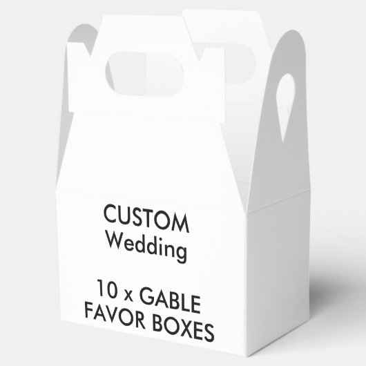 10 x Custom Wedding GABLE FAVOR BOXES Geschenkschachtel (Geöffnet)