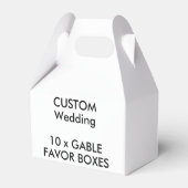 10 x Custom Wedding GABLE FAVOR BOXES Geschenkschachtel (Vorderseite)