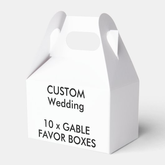 10 x Custom Wedding GABLE FAVOR BOXES Geschenkschachtel (Vorderseite)