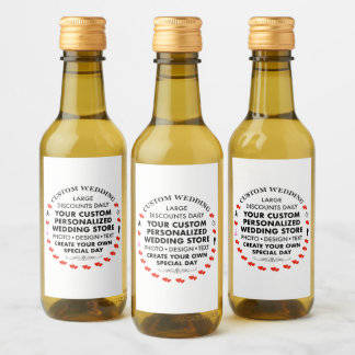 10 x Custom Wedding MINI WEINETIKETTEN Weinetikett
