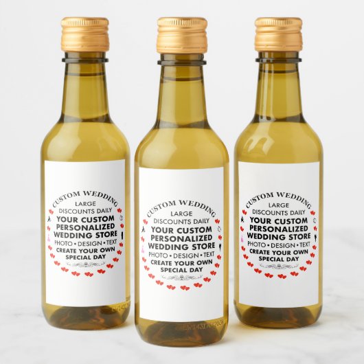 10 x Custom Wedding MINI WEINETIKETTEN Weinetikett (Flaschen)