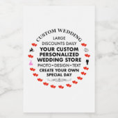 10 x Custom Wedding MINI WEINETIKETTEN Weinetikett (Einzelnes Label)