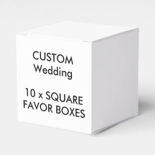 10 x Custom Wedding SQUARE FAVOR BOX Geschenkschachtel