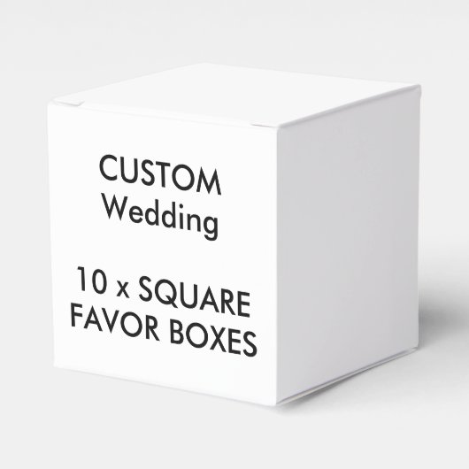 10 x Custom Wedding SQUARE FAVOR BOX Geschenkschachtel (Vorderseite)
