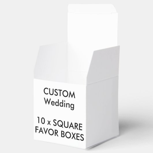 10 x Custom Wedding SQUARE FAVOR BOX Geschenkschachtel (Geöffnet)
