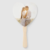 10 x Ecru Herz Custom Wedding Hand Fans Fächer (Rückseite)