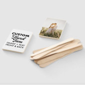 10 x Ecru Rectangle Custom Wedding Hand Fans Fächer (Non-assembled)