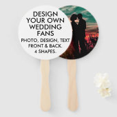 10 x Personalisierte ECRU WEDDING FANS Fächer (Vorne und Hinten)