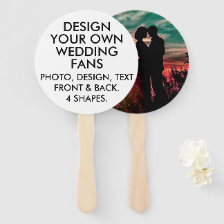 10 x Personalisierte ECRU WEDDING FANS Fächer