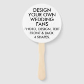 10 x Personalisierte ECRU WEDDING FANS Fächer (Vorderseite)