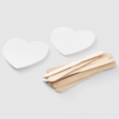 10 x Personalisierte Heart Fans Fächer (Non-assembled)