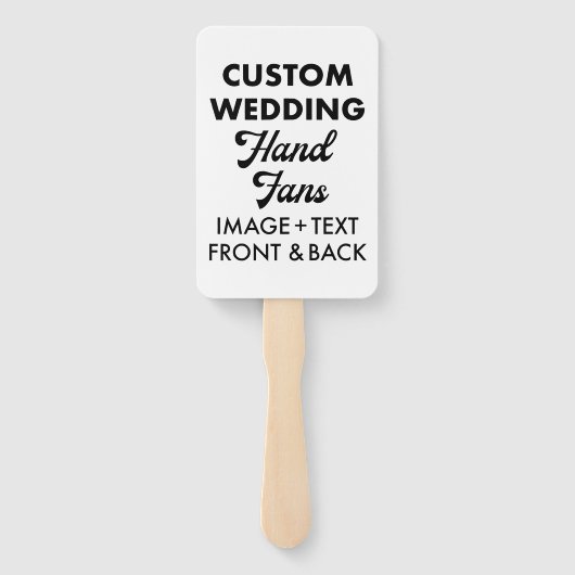 10 x Personalisierte Hochzeitfans Fächer (Rückseite)