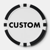 10 x Personalisiertes BLACK Casino, Pokerchips (Vorderseite)