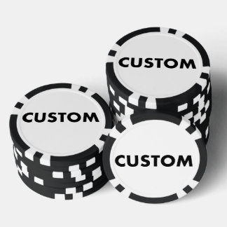 10 x Personalisiertes BLACK Casino, Pokerchips