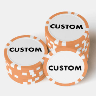 10 x Personalisiertes ORANGE Casino, Pokerchips