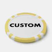 10 x Personalisiertes YELLOW Casino, Pokerchips (Einzeln)