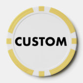 10 x Personalisiertes YELLOW Casino, Pokerchips (Vorderseite)