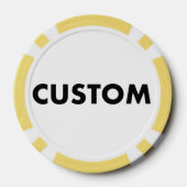 10 x Personalisiertes YELLOW Casino, Pokerchips (Rückseite)