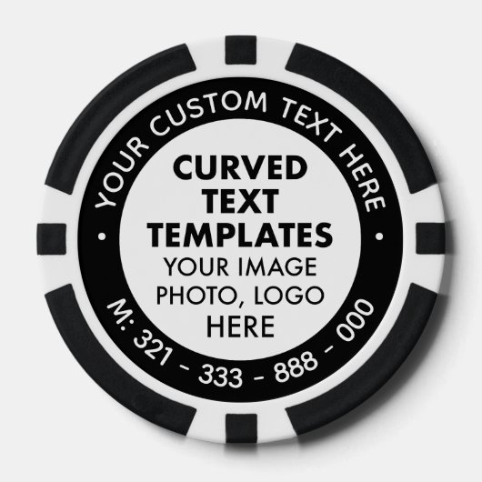 10 x Poker-Chips für benutzerdefinierte Logos und  Pokerchips (Vorderseite)