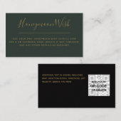 10 x Sage Green Gold Honeymoon Wish QR Code Begleitkarte (Vorne/Hinten)