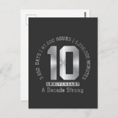 10 Year Anniversary Milestone - A Decade Strong Postkarte (Vorne/Hinten)