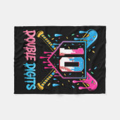 10 Year Old Baseball Drip Ice Cream 10th Bday Doub Fleecedecke (Vorderseite (Horizontal))