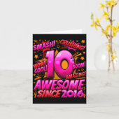 10 Year Old For Boys 10th Birthday Boy 10 Year Old Karte (Gelbe Blume)