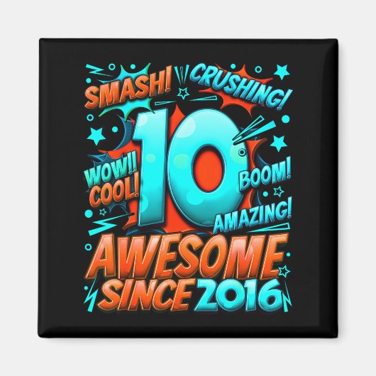 10 Year Old For Boys 10th Birthday Boy 10 Year Old Magnet (Vorne)