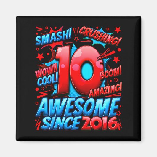 10 Year Old For Boys 10th Birthday Boy 10 Year Old Magnet (Vorne)