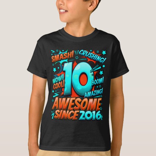 10 Year Old For Boys 10th Birthday Boy 10 Year Old T-Shirt (Vorderseite)