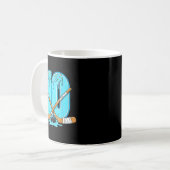 10 Year Old Hockey Ice Cream Drip Youth 10th Birth Kaffeetasse (Vorderseite Links)