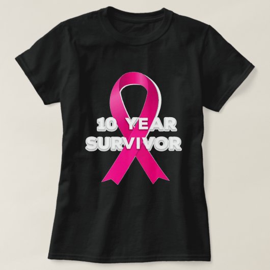 10 Years Breast Cancer Free Survivor Premium T-Shirt (Design vorne)