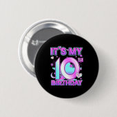 10 Years Old Birthday Kp Kids 10th Birthday Girls  Button (Vorne & Hinten)