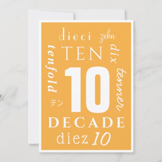 10 Years Sober Karte (Vorderseite)