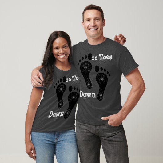 10 Zehe-unten grundlegender dunkler T - Shirt (Unisex)