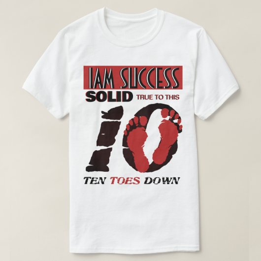 10 ZEHEN NACH UNTEN T-Shirt (Design vorne)