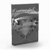 10. Zehn Hochzeit Jahrestag 3D Herzehre Fotoblock (Links)