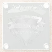 10. Zehn-Jubiläum Herzemblem-Untersetzer Glasuntersetzer (Rückseite)