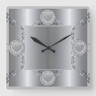 10. Zehnjahresmontage Mauer-Uhr Quadratische Wanduhr