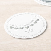 10. Zinn Hochzeitstag Runder Pappuntersetzer (Angewinkelt)
