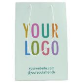 10-Zoll-Geschenktasche mit benutzerdefiniertem Log Mittlere Geschenktüte (Vorderseite)