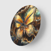 10-Zoll-Rundschalenuhr aus naturbelassenem Holz Runde Wanduhr (Winkel)