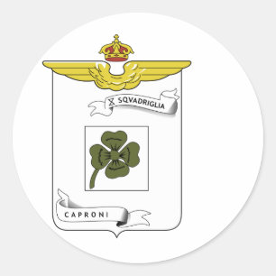10a Squadriglia Runder Aufkleber