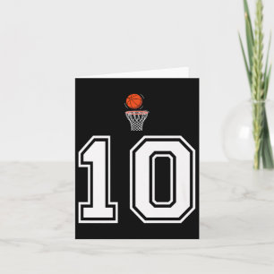 10er Basketball-Stil Vintage Weiß Premium Karte