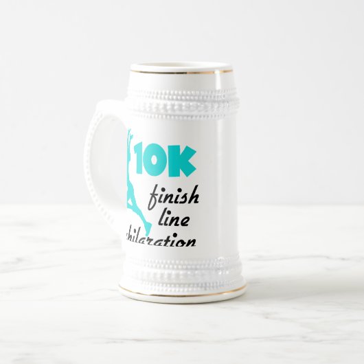 10K Aqua Finish Line Bierglas (Vorderseite Links)